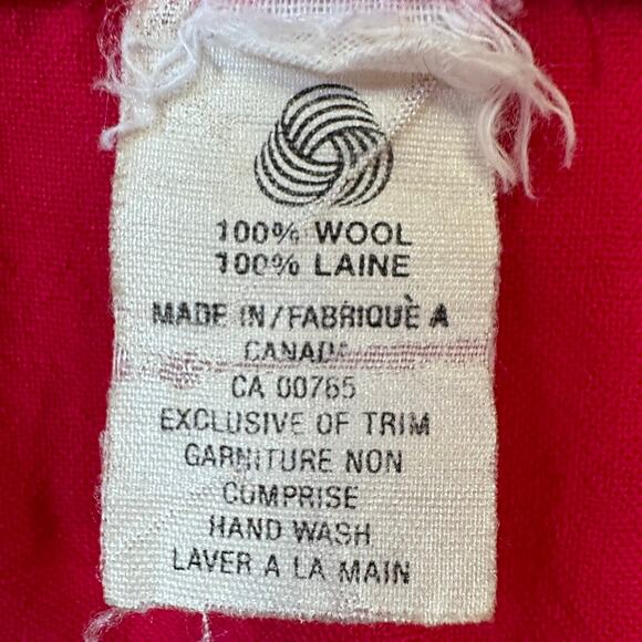 Surrey Classic Canada Wool Long Sleeve Button Front Blouse Long Sleeve Pink MED - Picture 4 of 11